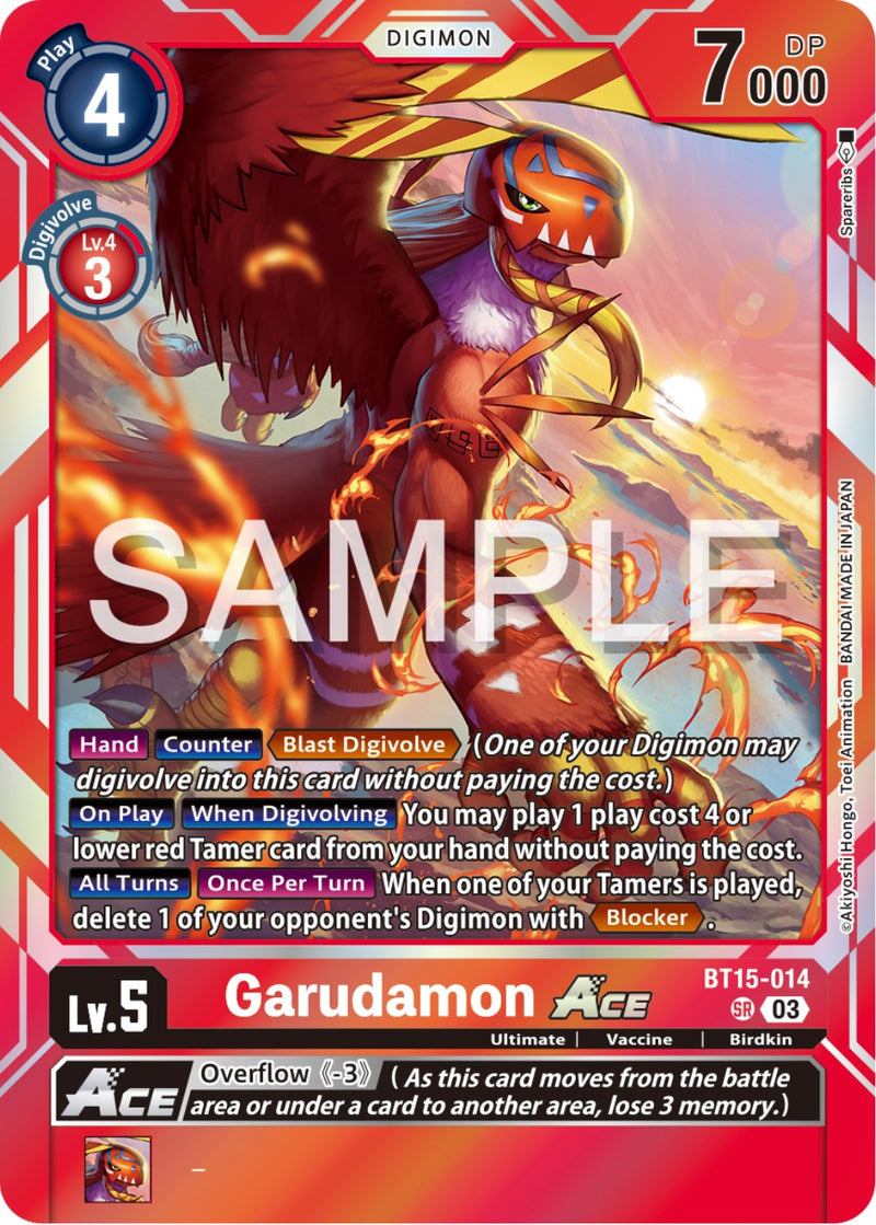 Garudamon Ace [BT15-014] [Exceed Apocalypse] - Destination Retro