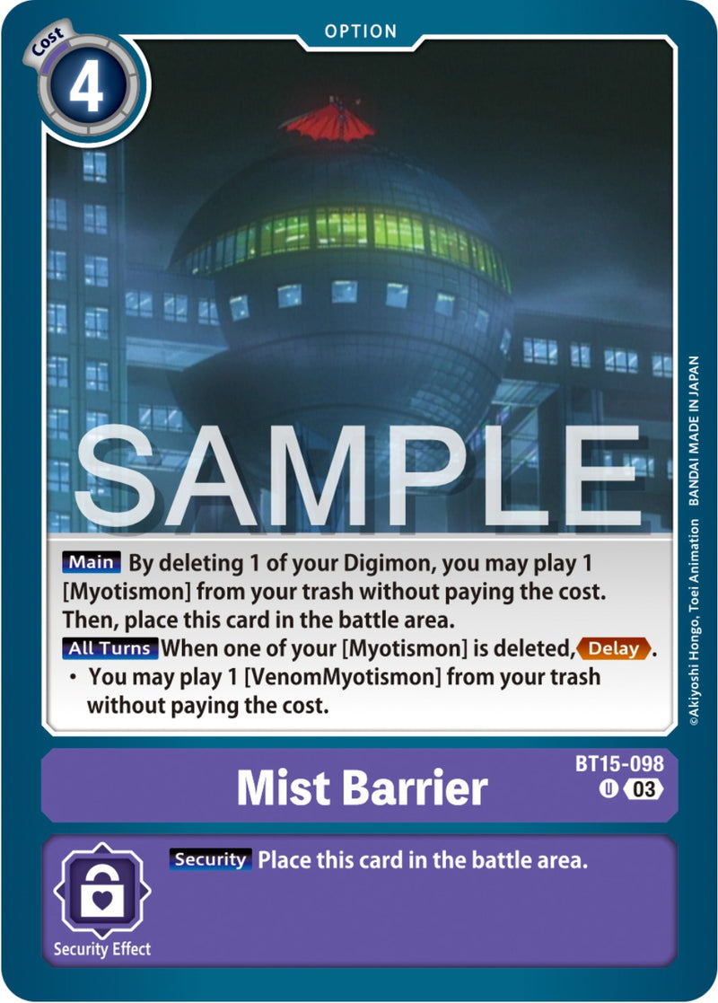 Mist Barrier [BT15-098] [Exceed Apocalypse] - Destination Retro