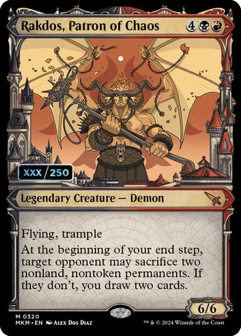 Rakdos, Patron of Chaos (Serialized) [Murders at Karlov Manor] - Destination Retro
