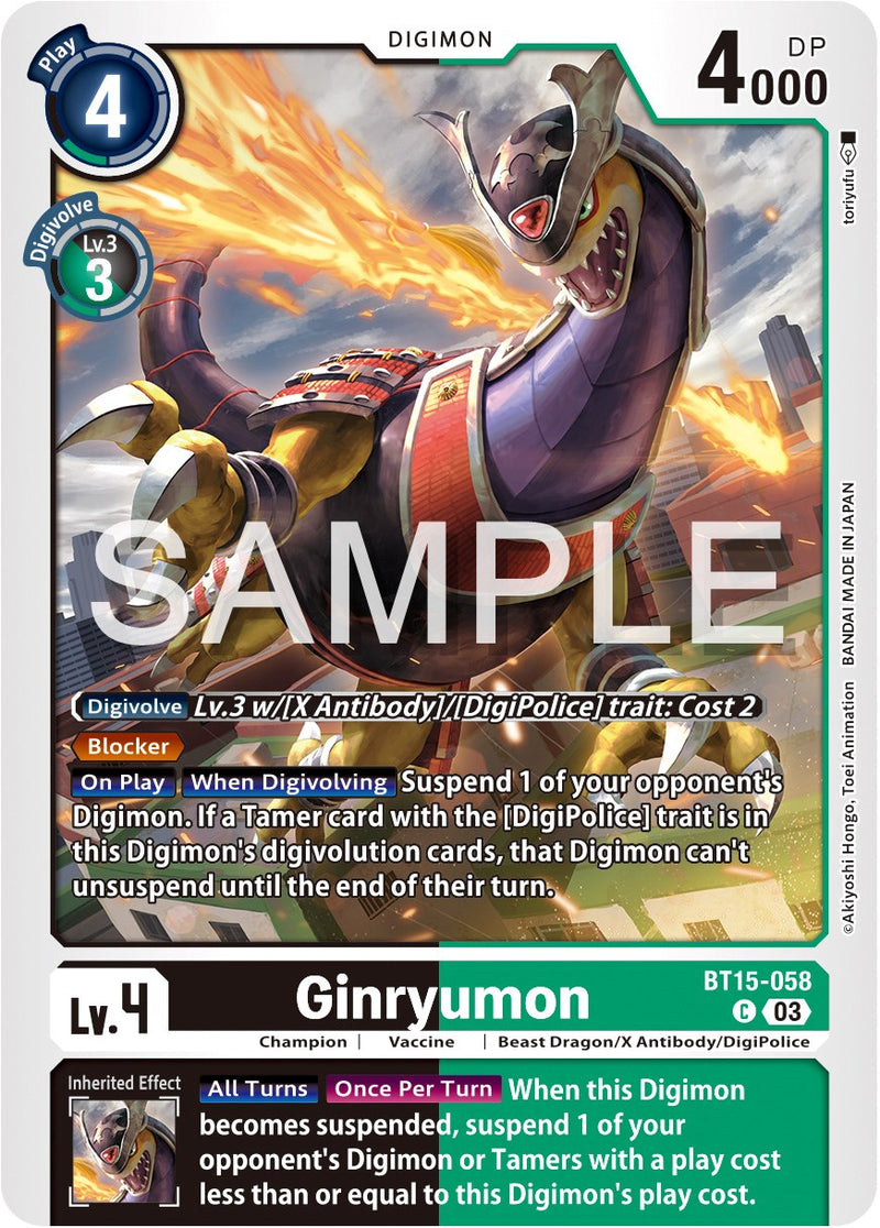 Ginryumon [BT15-058] [Exceed Apocalypse] - Destination Retro