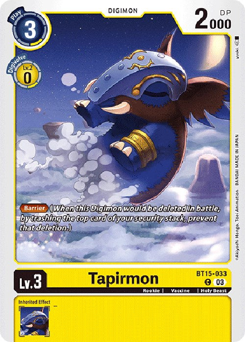 Tapirmon [BT15-033] [Exceed Apocalypse] - Destination Retro