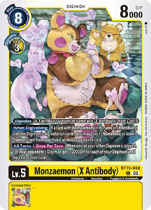 Monzaemon (X Antibody) [BT15-040] [Exceed Apocalypse] - Destination Retro