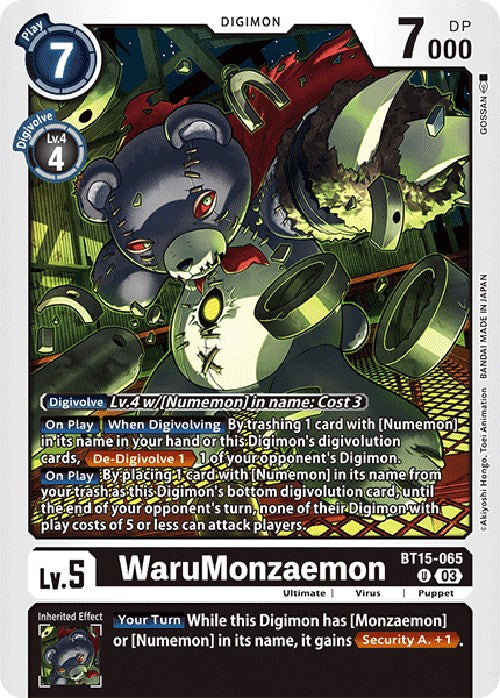 WaruMonzaemon (X Antibody) [BT15-065] [Exceed Apocalypse] - Destination Retro