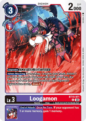 Loogamon [BT15-071] [Exceed Apocalypse] - Destination Retro