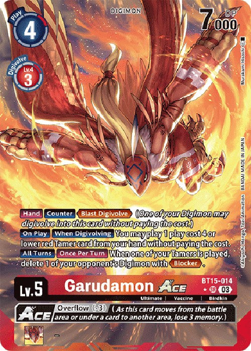 Garudamon Ace [BT15-014] (Alternate Art) [Exceed Apocalypse] - Destination Retro