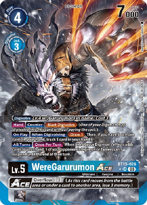 WereGarurumon Ace [BT15-026] (Alternate Art) [Exceed Apocalypse] - Destination Retro