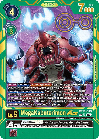 MegaKabuterimon Ace (Special Rare) [BT15-049] [Exceed Apocalypse] - Destination Retro