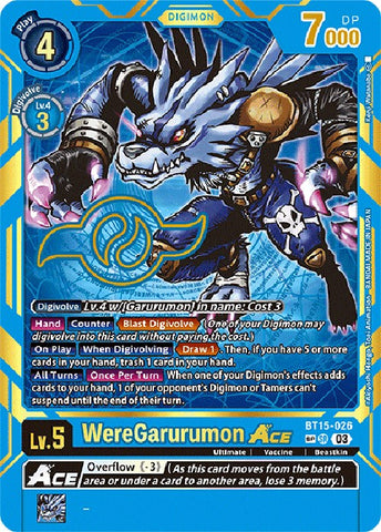 WereGarurumon Ace (Special Rare) [BT15-026] [Exceed Apocalypse] - Destination Retro