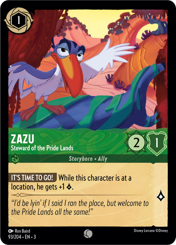 Zazu - Steward of the Pride Lands (93//204) [Into the Inklands] - Destination Retro
