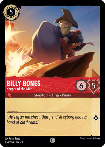Billy Bones - Keeper of the Map (104/204) [Into the Inklands] - Destination Retro