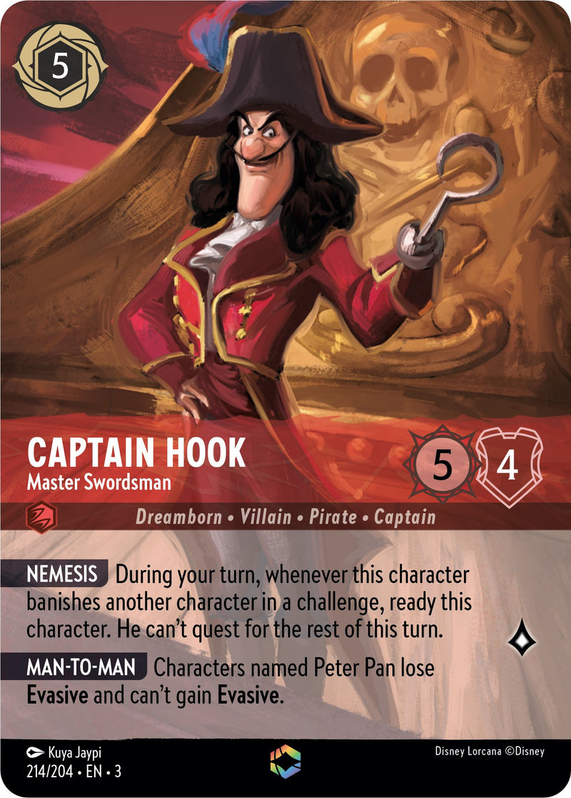 Captain Hook - Master Swordsman (Enchanted) (214/204) [Into the Inklands] - Destination Retro
