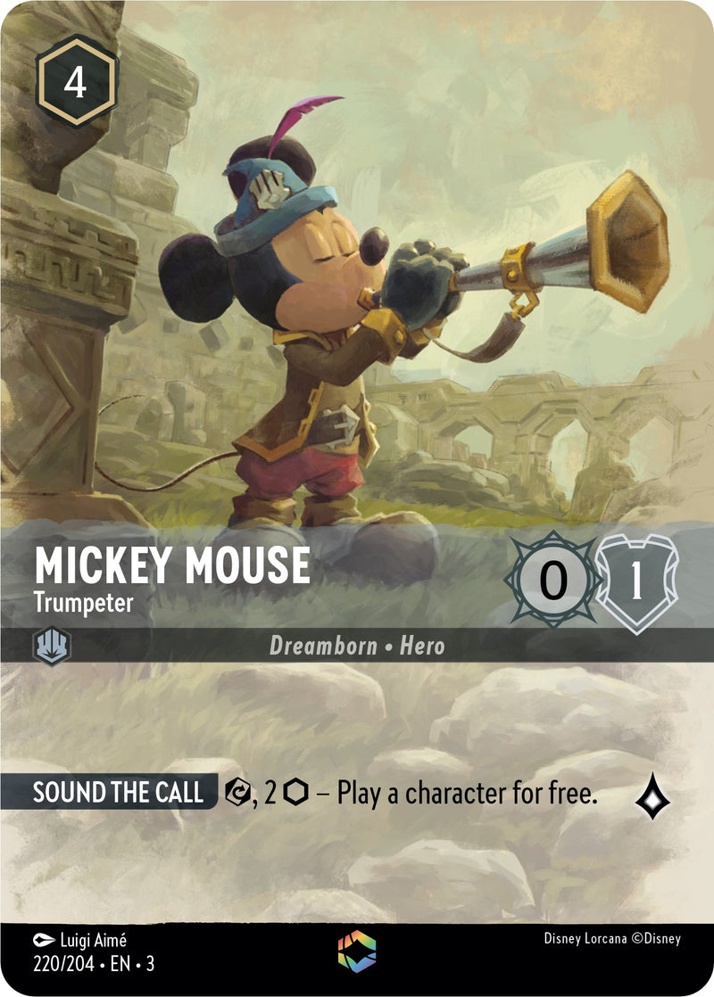 Mickey Mouse -Trumpeter (Enchanted) (220/204) [Into the Inklands] - Destination Retro