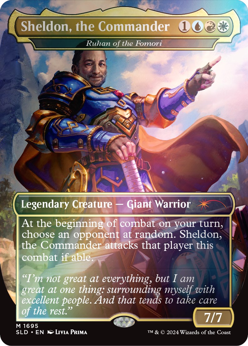 Sheldon, the Commander - Ruhan of the Fomori (Rainbow Foil) [Secret Lair Drop Series] - Destination Retro