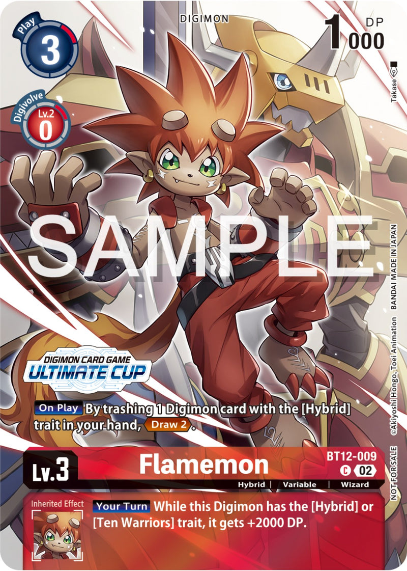 Flamemon [BT12-009] (Ultimate Cup 2024) [Across Time Promos] - Destination Retro