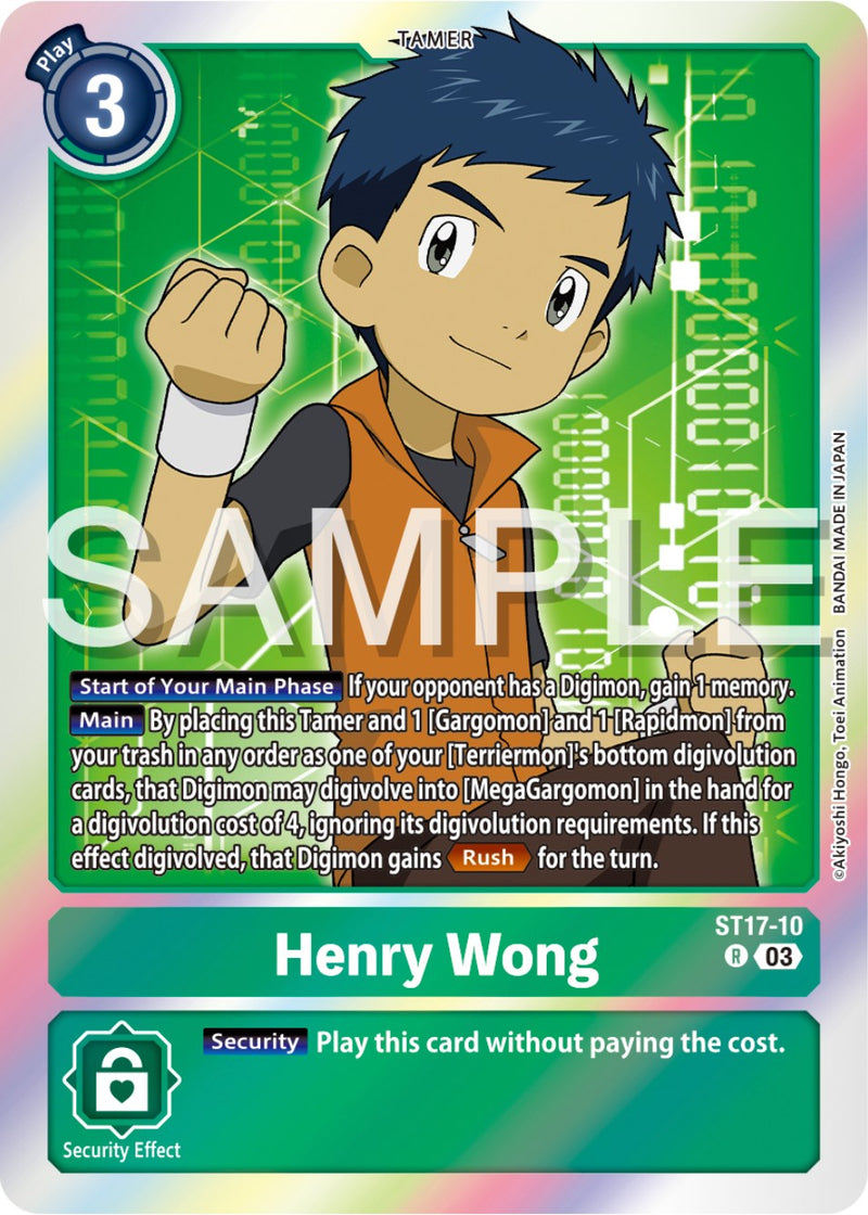 Henry Wong [ST17-10] [Starter Deck: Double Typhoon Advanced Deck Set] - Destination Retro