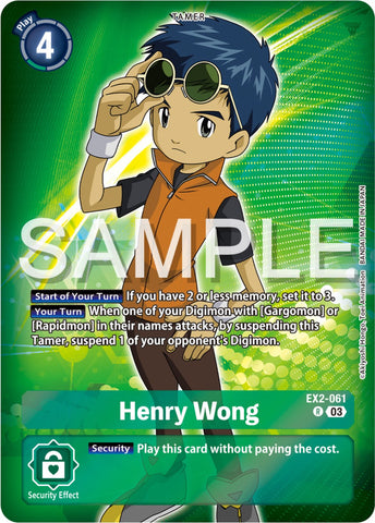Henry Wong [EX2-061] (Reprint) [Starter Deck: Double Typhoon Advanced Deck Set] - Destination Retro