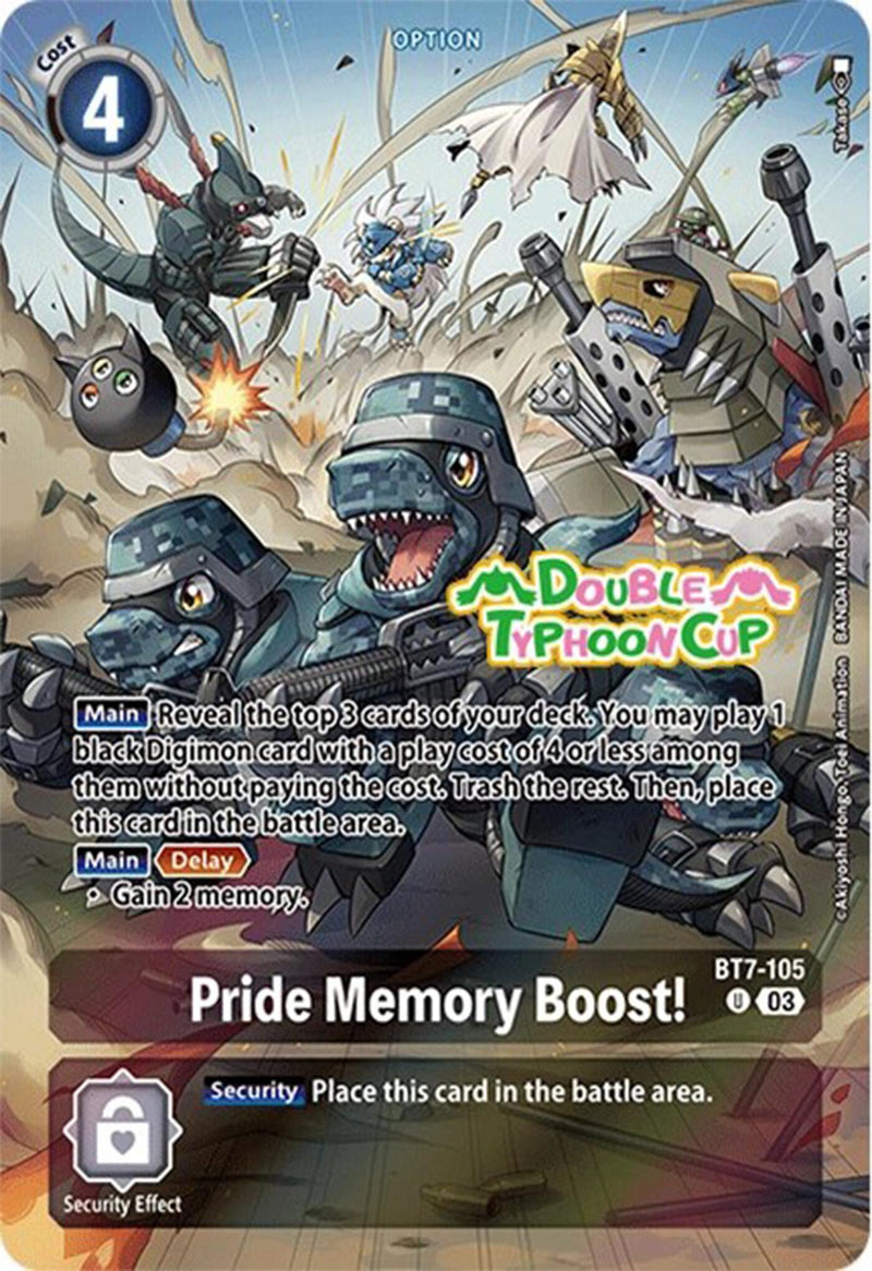 Pride Memory Boost! [BT7-105] (Bonus Pack) [Starter Deck: Double Typhoon Advanced Deck Set Pre-Release Cards] - Destination Retro