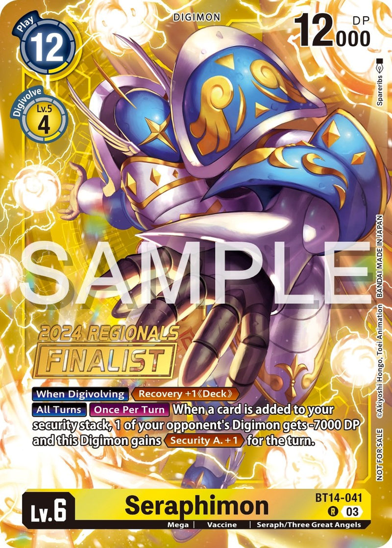 Seraphimon [BT14-041] (2024 Regionals Finalist) [Blast Ace Promos] - Destination Retro