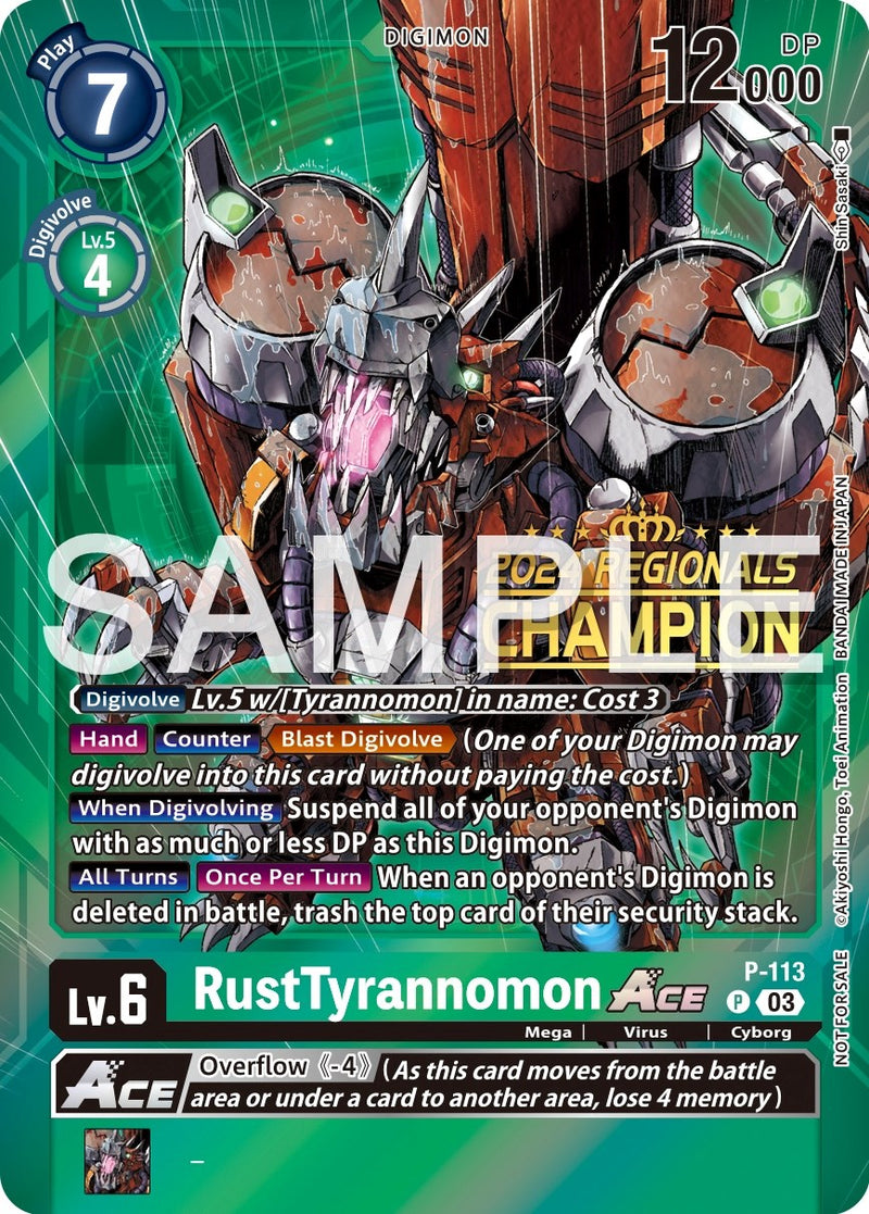 RustTyrannomon Ace [P-113] (2024 Regionals Champion) [Promotional Cards] - Destination Retro