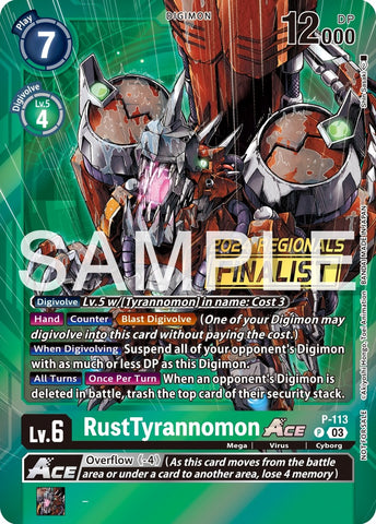 RustTyrannomon Ace [P-113] (2024 Regionals Finalist) [Promotional Cards] - Destination Retro