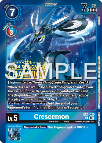 Crescemon [EX5-020] (2024 Regionals Champion) [Animal Colosseum Promos] - Destination Retro