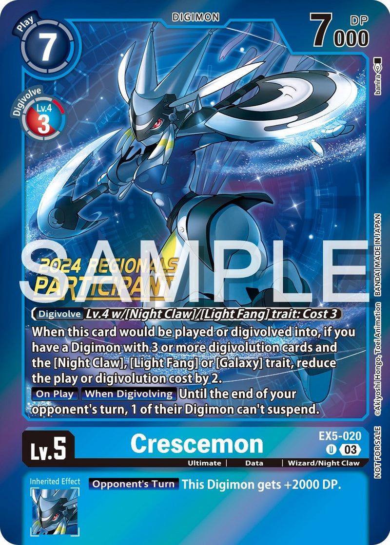 Crescemon [EX5-020] (2024 Regionals Participant) [Animal Colosseum Promos] - Destination Retro