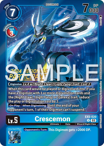 Crescemon [EX5-020] (2024 Regionals Participant) [Animal Colosseum Promos] - Destination Retro