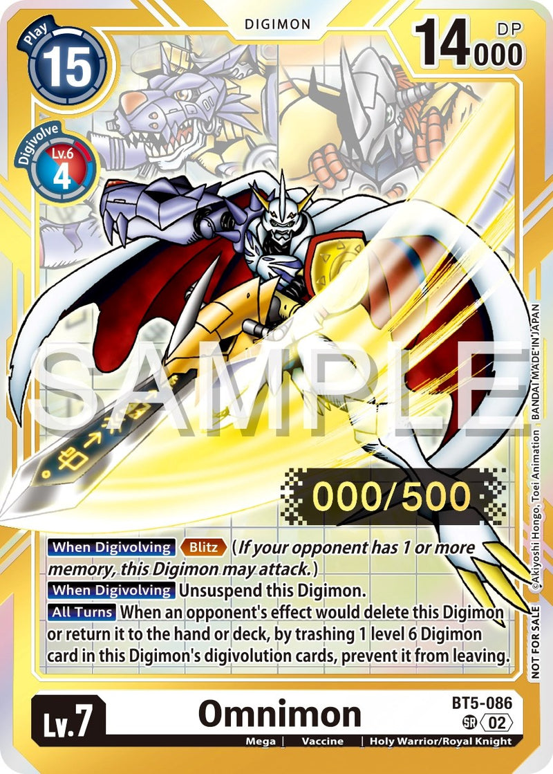 Omnimon [BT5-086] (Serial Numbered) [Battle of Omni Promos] - Destination Retro