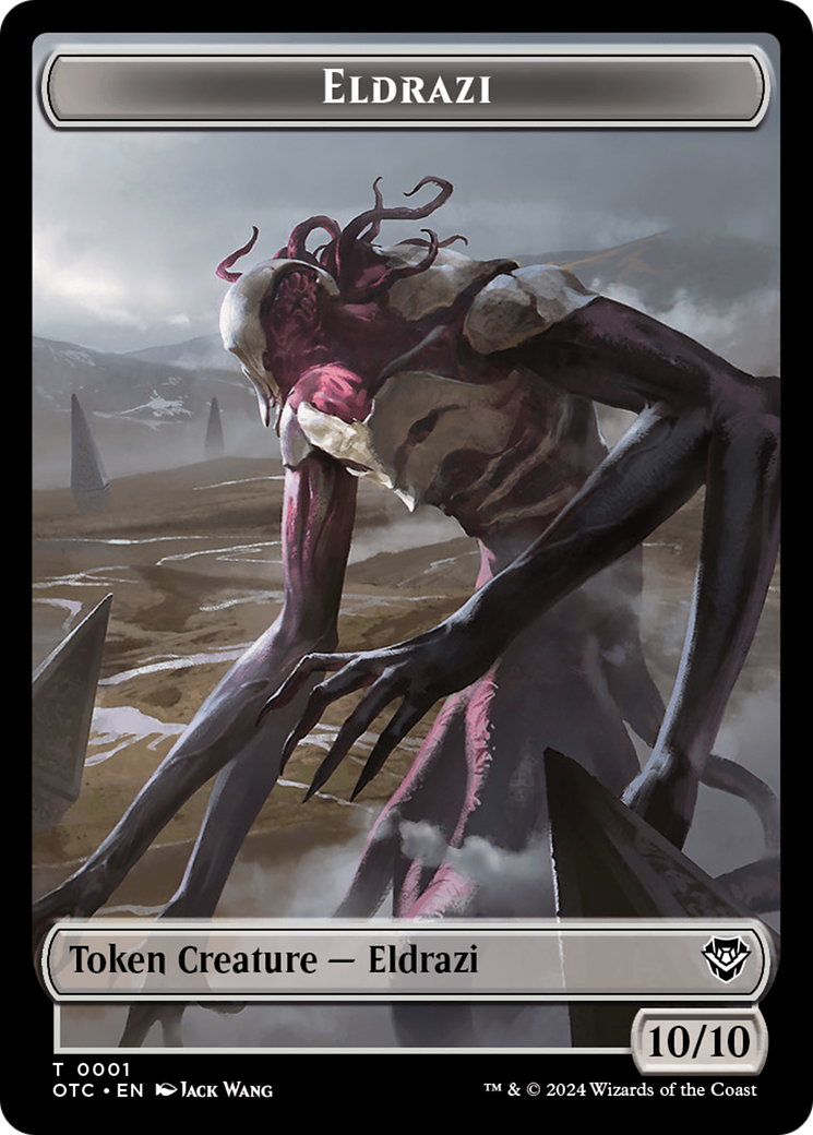 Eldrazi // Clue Double-Sided Token [Outlaws of Thunder Junction Commander Tokens] - Destination Retro