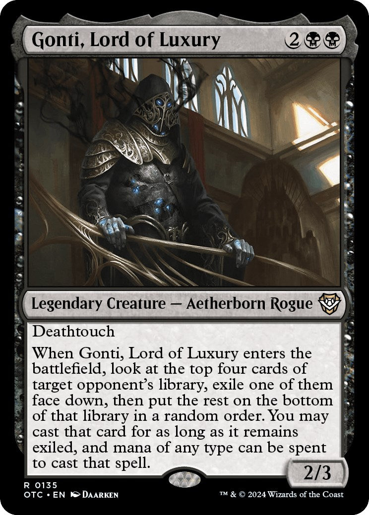 Gonti, Lord of Luxury [Outlaws of Thunder Junction Commander] - Destination Retro