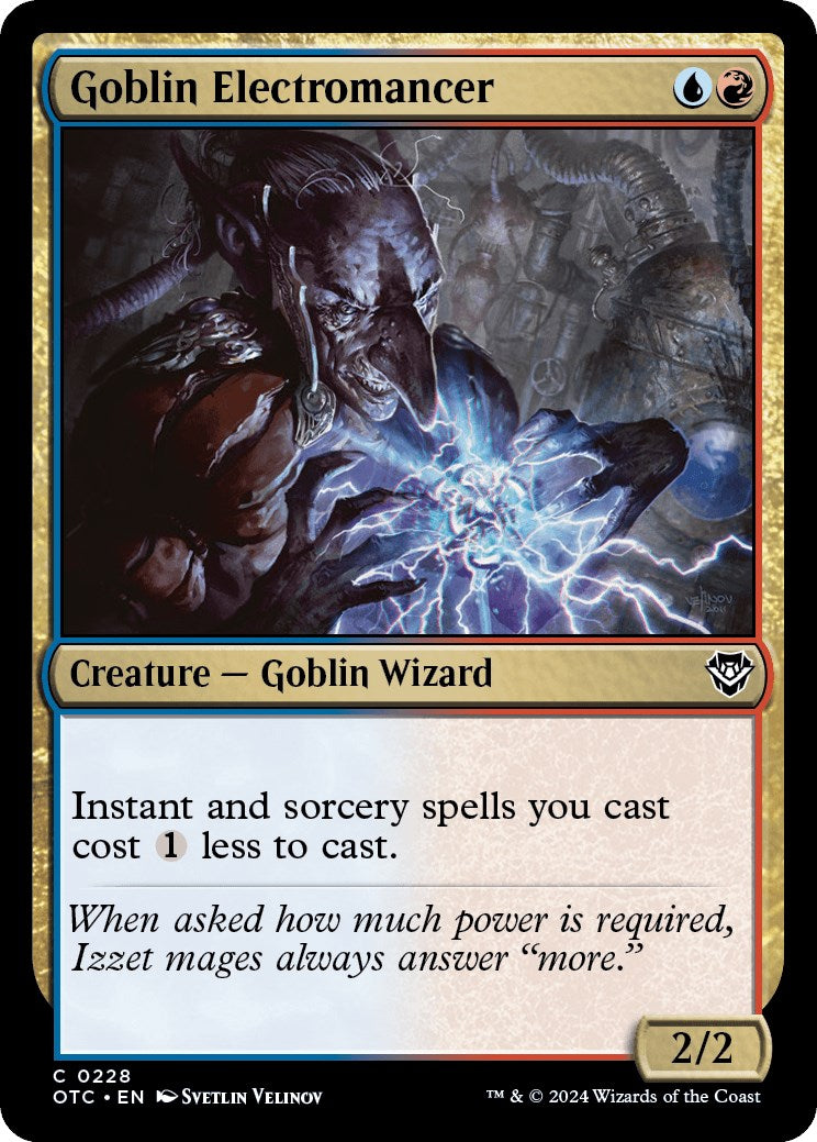 Goblin Electromancer [Outlaws of Thunder Junction Commander] - Destination Retro