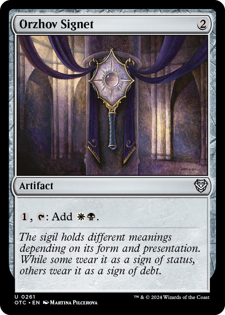 Orzhov Signet [Outlaws of Thunder Junction Commander] - Destination Retro