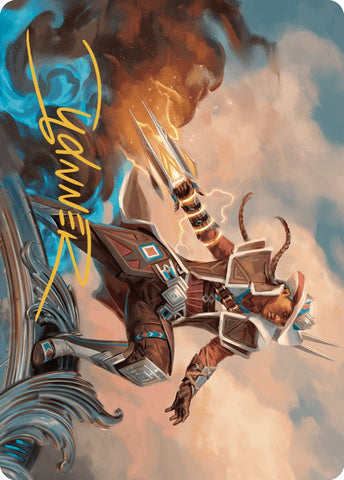 Annie Flash, the Veteran Art Card (Gold-Stamped Signature) [Outlaws of Thunder Junction Art Series] - Destination Retro