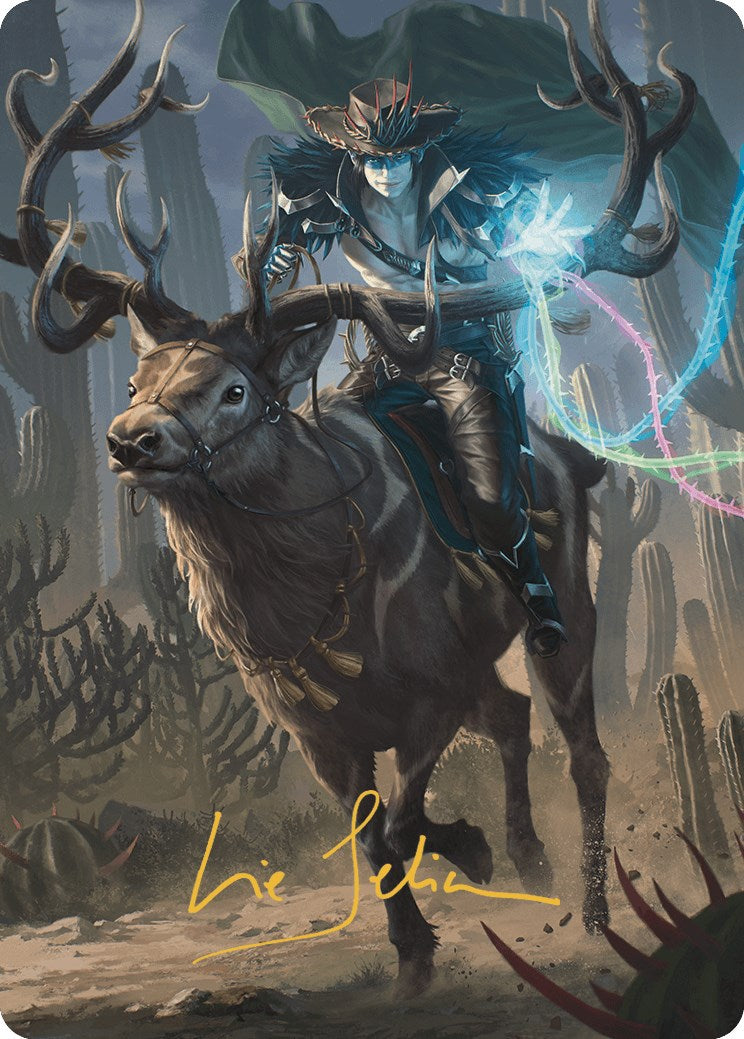 Oko, the Ringleader Art Card (54/54) (Gold-Stamped Signature) [Outlaws of Thunder Junction Art Series] - Destination Retro