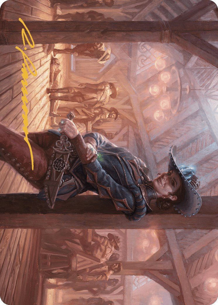 Marchesa, Dealer of Death Art Card (Gold-Stamped Signature) [Outlaws of Thunder Junction Art Series] - Destination Retro