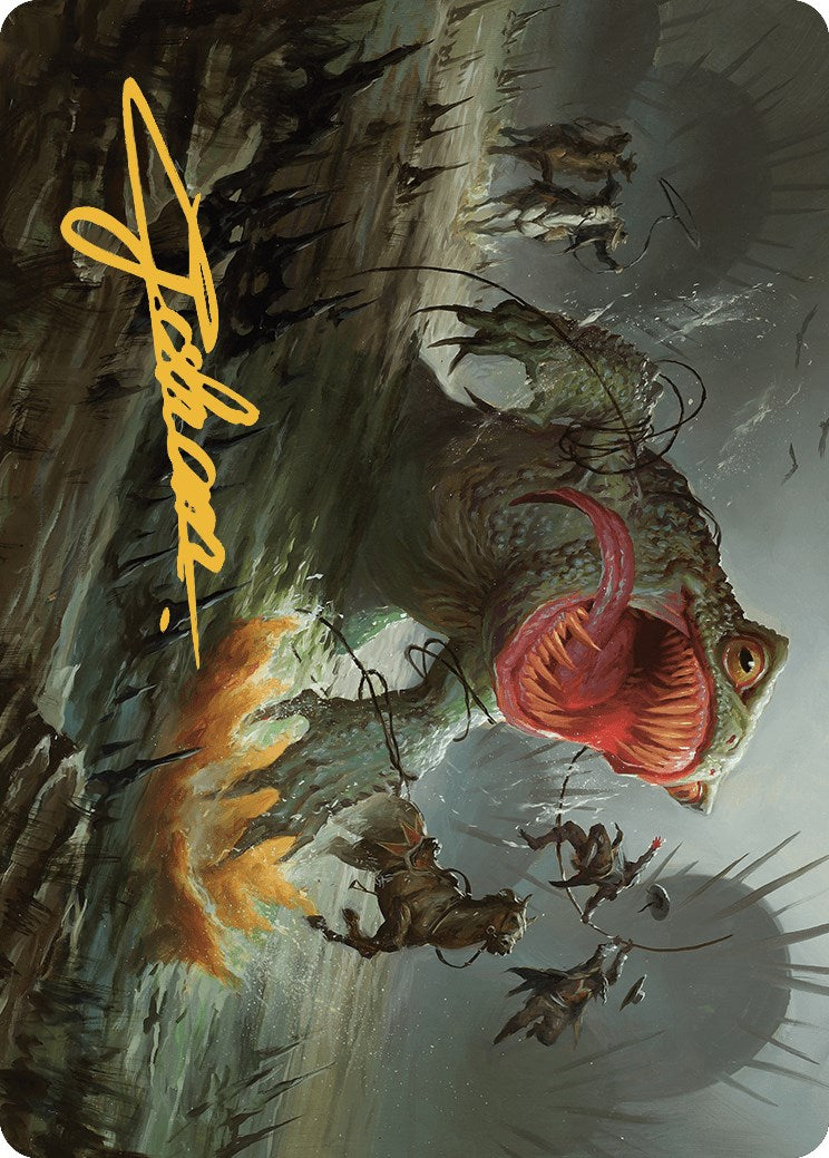 The Gitrog, Ravenous Ride Art Card (Gold-Stamped Signature) [Outlaws of Thunder Junction Art Series] - Destination Retro