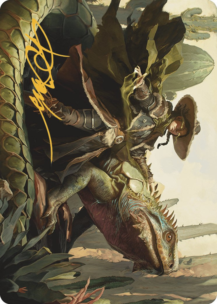 Outcaster Trailblazer Art Card (Gold-Stamped Signature) [Outlaws of Thunder Junction Art Series] - Destination Retro