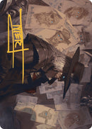 Lazav, Familiar Stranger Art Card (Gold-Stamped Signature) [Outlaws of Thunder Junction Art Series] - Destination Retro