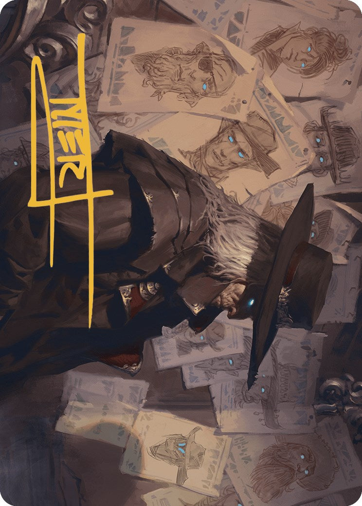 Lazav, Familiar Stranger Art Card (Gold-Stamped Signature) [Outlaws of Thunder Junction Art Series] - Destination Retro