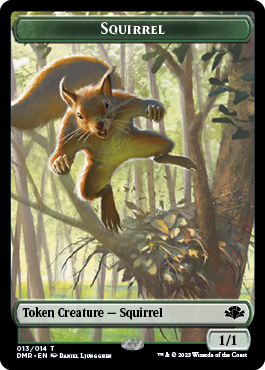 Zombie // Squirrel Double-Sided Token [Dominaria Remastered Tokens] - Destination Retro