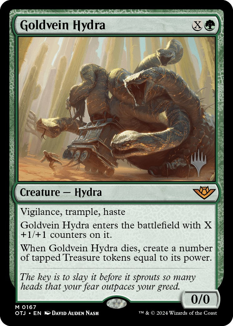 Goldvein Hydra (Promo Pack) [Outlaws of Thunder Junction Promos] - Destination Retro