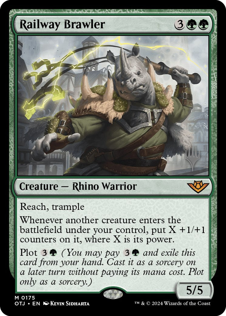 Railway Brawler (Promo Pack) [Outlaws of Thunder Junction Promos] - Destination Retro