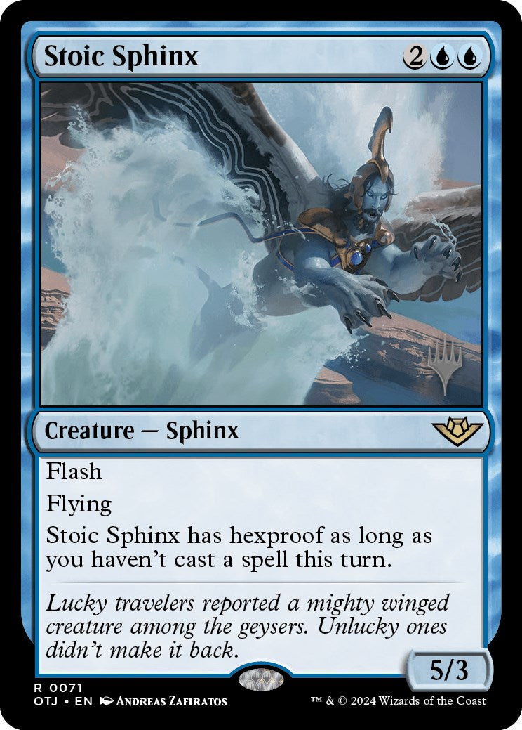 Stoic Sphinx (Promo Pack) [Outlaws of Thunder Junction Promos] - Destination Retro