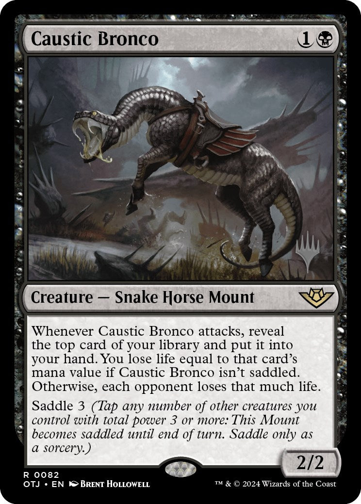 Caustic Bronco (Promo Pack) [Outlaws of Thunder Junction Promos] - Destination Retro