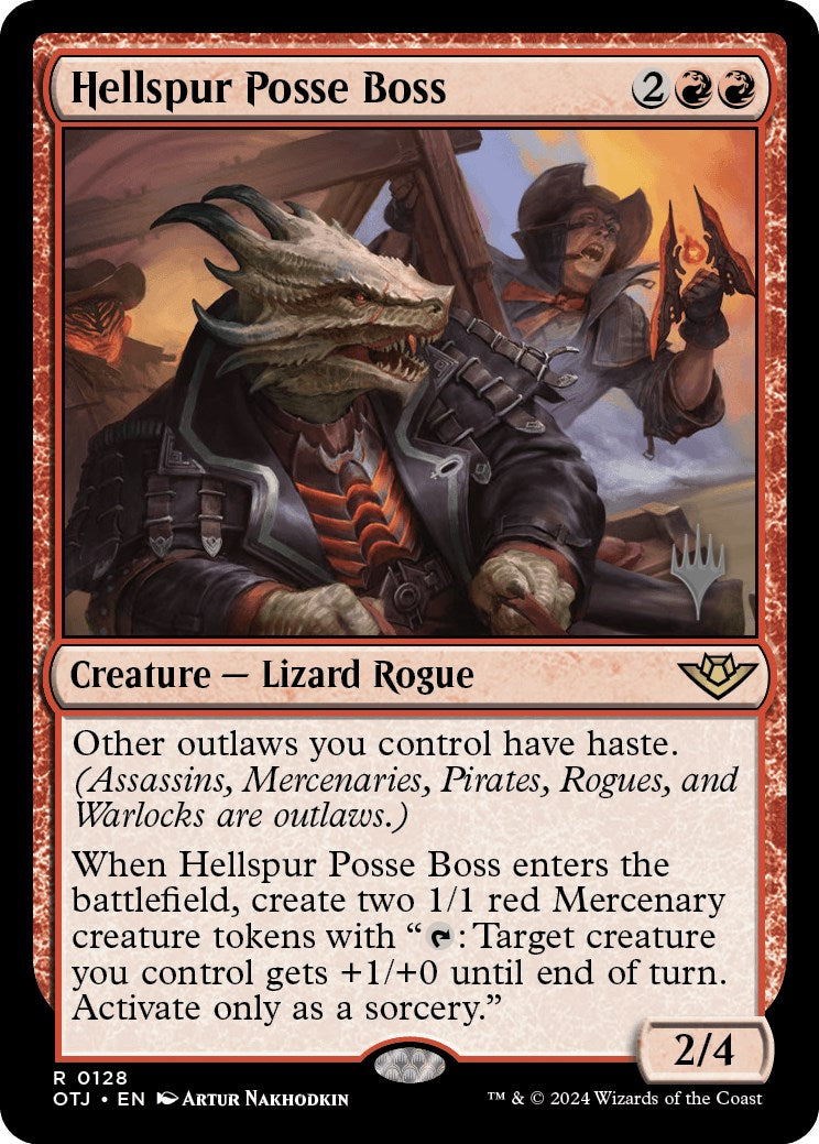 Hellspur Posse Boss (Promo Pack) [Outlaws of Thunder Junction Promos] - Destination Retro