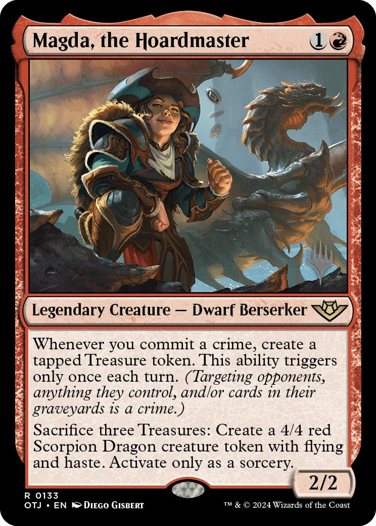 Magda, the Hoardmaster (Promo Pack) [Outlaws of Thunder Junction Promos] - Destination Retro