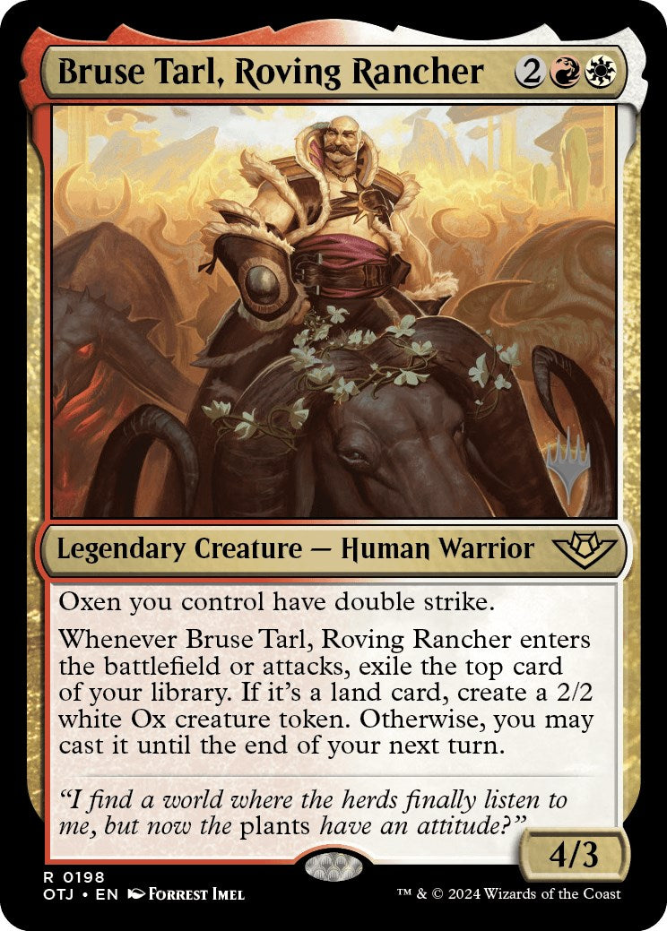 Bruse Tarl, Roving Rancher (Promo Pack) [Outlaws of Thunder Junction Promos] - Destination Retro