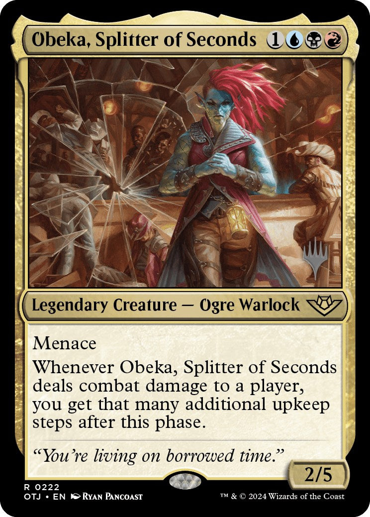 Obeka, Splitter of Seconds (Promo Pack) [Outlaws of Thunder Junction Promos] - Destination Retro