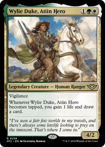 Wylie Duke, Atiin Hero (Promo Pack) [Outlaws of Thunder Junction Promos] - Destination Retro