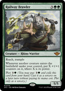 Railway Brawler [Outlaws of Thunder Junction Prerelease Promos] - Destination Retro